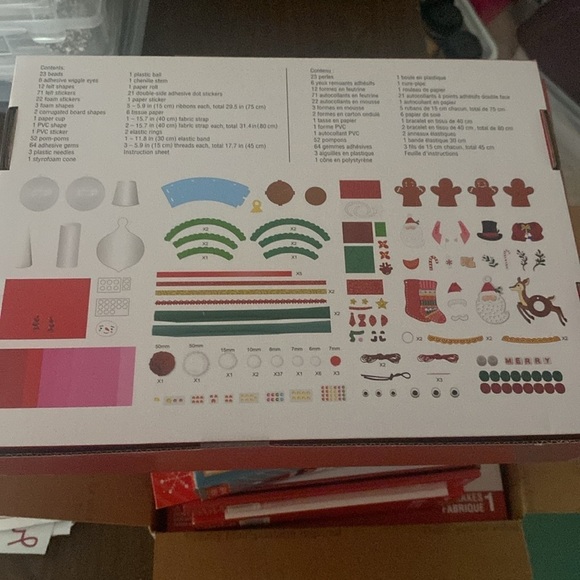 Christmas box of crafts- ornaments - Picture 2 of 2